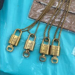 Louis Vuitton Brass Padlocks with Keys